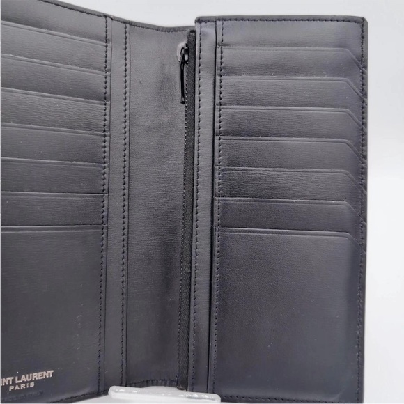 Saint Laurent Black Leather Long Wallet - Picture 11 of 12